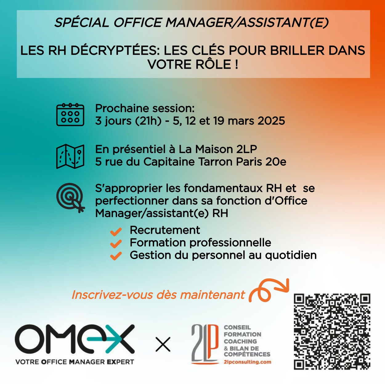Découvrez la formation "Les RH décryptées : les clés pour briller dans votre rôle !" dédiée aux Office Managers et Assistants RH.